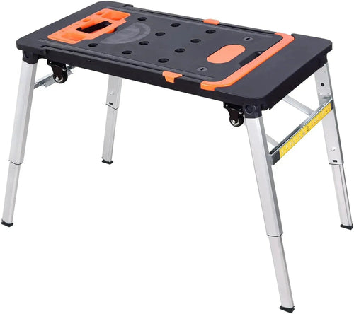 7-in-1 Folding Workbench with Wheels, Portable Multi-Function Work Table